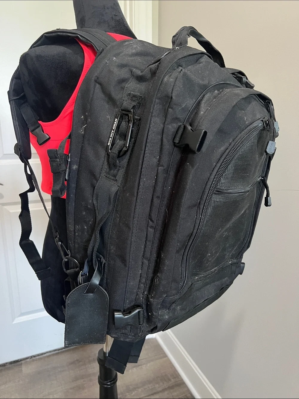 Black Men's Bug Out Bag Backpack with Organized Storage
